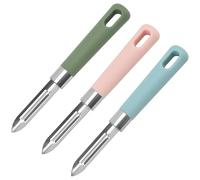 WOLMIK Lot de 3 éplucheurs de fruits, éplucheur multifonction en acier inoxydable, poignée ergonomique pour légumes, pommes de terre et carottes, éplucheurs de légumes