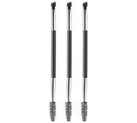 WOLMIK Lot de 3 pinceaux à sourcils biseautés et pinceau bobine, peigne à cils, mini brosse à cils 2 en 1 pour fard à paupières, sourcils, teinture des cils