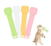 WOLMIK Lot de 4 Cuillères à Nourriture Pour Chat - Distributeur de Friandises Multifonction - Cuillères à Presser et d'Alimentation