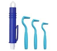 WOLMIK Lot de 4 outils de retrait de tiques professionnels avec 1 pince à épiler et 3 crochets, pour chiens, chats, chevaux et autres animaux de compagnie humains