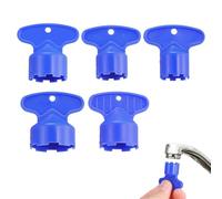 WOLMIK Lot de 5 clés de robinet pour aérateur de robinet, 5 tailles M16,5, 18,5, 21,5, 22,5, 24 clés d'aérateur encastrées pour aérateurs de cache, bleu