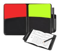 WOLMIK Lot de cartes d'arbitre - Kit de carnet d'arbitre sportif, carton rouge jaune et sac d'arbitre pour football