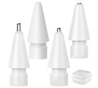 WOLMIK Pointe pour Apple Pencil - 4 embouts améliorés pour Apple Pencil, mélange de pointes de crayon de rechange pour Apple Pencil 2e/1ère génération/USB-C/Pencil Pro
