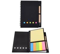 WOLMIK Sticky Notes Set de notes autocollantes avec stylo et porte-stylo, petit bloc-notes pour bureau, étudiants, voyages, notes