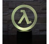 Wolobox Lampe LED Jeu Vidéo Half Life Logo Changement de Couleur USB Veilleuse et Décoration