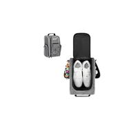 WOLT Sac à chaussures de golf - Sac de transport pour chaussures de sport et de voyage avec ventilation et double poche extérieure pour accessoires, pour homme et femme, Grey, Large, Sac à chaussures de sport