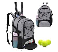 WOLT | Sac à Dos de Tennis pour Homme et Femme - Grand Sac de Raquette de Tennis avec Compartiment à Chaussures ventilé pouvant contenir 2 Raquettes, Raquettes de Badminton, Squash, pagaies de