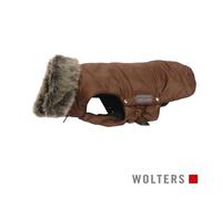 Wolters Parka Avec Col en Fourrure Brun pour Chiens, Étanche & Chaud, Hiver
