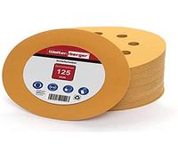 Woltersberger® 50 pièces Disques Abrasifs Or │ 8 trous │ Ø 125 mm │ grain 240 │ pour ponceuses orbitales aléatoires │ feuilles abrasives │ papier de verre