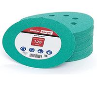 Woltersberger® 50 pièces Disques Abrasifs Vert │ 8 trous │ Ø 125 mm │ grain 180 │ pour ponceuses orbitales aléatoires │ feuilles abrasives │ papier de verre