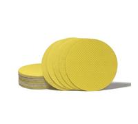 Woltersberger® Ultrapad Lot de 25 disques abrasifs multitrous jaunes Ø 225 mm P180 auto-adhésifs en corindon précieux blanc pour ponceuse à sec ponceuse girafe ponceuse à plaques de plâtre