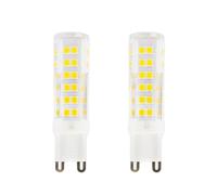 WOLTHID 220V G9 Led Ampoule 5W Remplacement 20-40W Ampoule halogène 2700k Soft Warm White T4 Bi-pin Base Small G9 Socket pour lustre Non dimmable,5W-2PCS,Blanc chaud