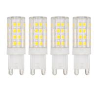 WOLTHID 220V G9 Led Ampoule 5W Remplacement 20-40W Ampoule halogène 2700k Soft Warm White T4 Bi-pin Base Small G9 Socket pour lustre Non dimmable,5W-4PCS,Blanc chaud