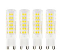 WOLTHID 220V G9 Led Ampoule 7W Remplacement 20-40W Ampoule Halogène Blanc Froid 6500K T4 Base Bi-Pin Petit G9 Douille pour Lustre Non Dimmable,7W-4PCS,Blanc Froid