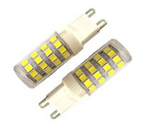 WOLTHID Ampoule G9 LED 5W 220V Ac Non Dimmable Blanc Froid 6500K 20-40W Base en Céramique Halogène De Remplacement G9 Pour Lustre Vanity Lighting, 5W-2PCS, Blanc Froid