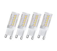 WOLTHID G9 Led Ampoule 3W 220V Ac Blanc Naturel 4000K 360° Angle de faisceau 20-40W Base en céramique de remplacement halogène G9 Non dimmable,3W-4PCS,Blanc Naturel 4000K