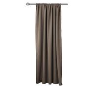 WOLTU 1 pièce Rideau Occultant, avec Galon Fronceur, pour Maison intérieure pour fenêtre et Porte Isolant Thermique,135x245cm,Taupe