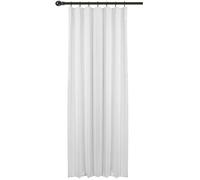 WOLTU 1PC Rideau Opaque Passe Tringle, Rideau occultant en Polyester, Isolation Thermique, Convient au Salon/à la Chambre à Coucher/à la bibliothèque, 135x245cm, Gris Blanc