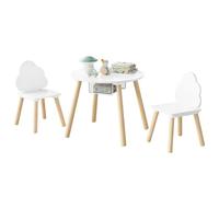 WOLTU 1 Table d'enfant avec 2 Chaises, Mobilier Enfants