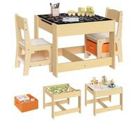 WOLTU 1 Table et 2 Chaises Enfant avec espace de rangement en MDF, 60X60X48cm