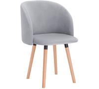 WOLTU 1 x Chaise de Salle à Manger - Scandinave - Pied en Bois massif - en Velours - Gris
