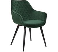 WOLTU 1 X Chaise de salle à manger Vert, Chaise de salon-cuisine, Velours+métal, 45x41 cm