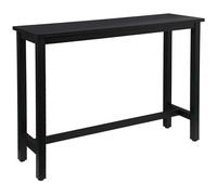 WOLTU Table de Bar Étroite et Haute 140x40x100cm, Table à Manger avec Structure en Métal et Plateau en MDF Robuste, Noir