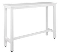 WOLTU 1 x Table de bar, Table de bistrot, Table à manger, Structure en métal, Plateau en MDF, 140x40x100 cm