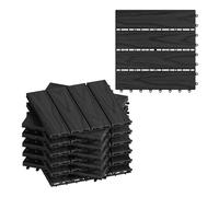 WOLTU 11 × Carrelage de Sol E×térieur WPC, 30×30cm/Pièce, Anthracite