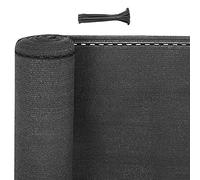 WOLTU 180 g/m² HDPE Filet d’Ombrage Clôture d’Ombrage Paravent extérieur Écran Brise-Vue d’intimité Contre Le Vent et Le Soleil avec Attaches pour Balcon Jardin Terrain de Sport Anthracite 1,8x15m