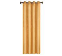 WOLTU 1PC Rideau Occultant avec œillets Rideaux en Velours de 300 g/m² Tombé Lourd de Fenêtre Thermique, 140x245 cm Jaune Moutarde