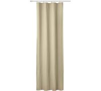 WOLTU 1PC Rideau Opaque Passe Tringle, Rideau occultant en Polyester, Isolation Thermique, Convient au Salon/à la Chambre à Coucher/à la bibliothèque, 135x225cm, Sable