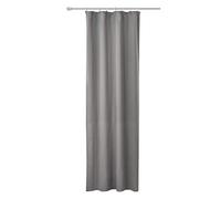 WOLTU 1PC Rideau Opaque Passe Tringle, Rideau occultant en Polyester, Isolation Thermique, Convient au Salon/à la Chambre à Coucher/à la bibliothèque, 135x245cm, Gris foncé