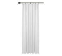 WOLTU 1PC Rideau Opaque Passe Tringle, Rideau occultant en Polyester, Isolation Thermique, Convient au Salon/à la Chambre à Coucher/à la bibliothèque, 135x245cm, Gris Blanc
