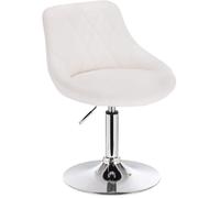 WOLTU 1xTabourets de Bar,comptoir réglable en Hauteur et pivotante,en Similicuir Structure métallique,Blanc