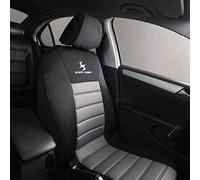 WOLTU 2 pièce Housse de siège de Voiture Universelle,Noir Gris AS7255-2