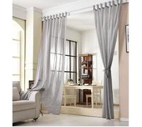 WOLTU 2 pièce Rideau Voilage, décoration pour fenêtre, Suspension à Pattes, 140x245 cm, Gris Foncé, VH5863dgr-2