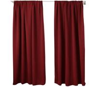 WOLTU 2 pièces Rideaux occultant,pour Maison intérieure pour fenêtre et Porte Isolant Thermique,135x245cm,Bordeaux VH5880bd-2