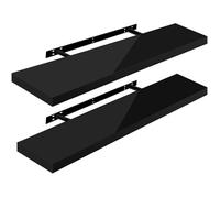 WOLTU 2 x Étagère Murale, Tablette Murale Panneau de Bois, Étagère Flottante, Étagère à Livres, 100x22,9x3,8cm, Nior RG9482sz-2
