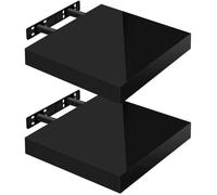WOLTU 2 x Étagère Murale, Tablette Murale Panneau de Bois, Étagère Flottante, Étagère à Livres, 25x22,9x3,8cm, Nior RG9488sz-2