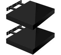 WOLTU 2 x Étagère Murale, Tablette Murale Panneau de Bois, Étagère Flottante, Étagère à Livres, 30x22,9x3,8cm, Nior RG9489sz-2