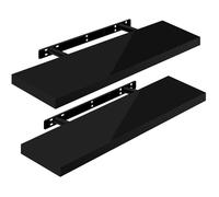 WOLTU 2 x Étagère Murale, Tablette Murale Panneau de Bois, Étagère Flottante, Étagère à Livres, 80x22,9x3,8cm, Nior RG9480sz-2
