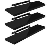 WOLTU 3 x Étagère Murale, Tablette Murale Panneau de Bois, Étagère Flottante, Étagère à Livres, 90x22,9x3,8cm, Nior RG9481sz-3