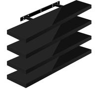WOLTU 4 x Étagère Murale, Tablette Murale Panneau de Bois, Étagère Flottante, Étagère à Livres, 90x22,9x3,8cm, Nior RG9481sz-4