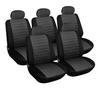 WOLTU 5 Housse de siège Universelle pour Voiture Avant,Noir Gris,7231-5