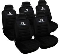 WOLTU 5 X Housse de siège Noir,Auto Housse de Voiture Universelle,