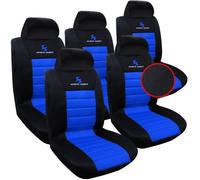 WOLTU 5 X Housse de siège Noir Bleu,Auto Housse de Voiture Universelle,