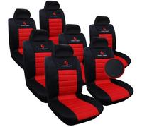 WOLTU 7 X Housse de siège Noir Rouge,Auto Housse de Voiture Universelle,AS7257-7