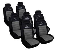 WOLTU 7 X Housse de siège Universelle, Auto Housse pour Voitures,Fourgon,Minibus,Noir Gris
