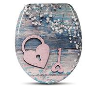 WOLTU Abattant de toilette en Duroplaste Couvercle de WC avec softclose fonction Forme O